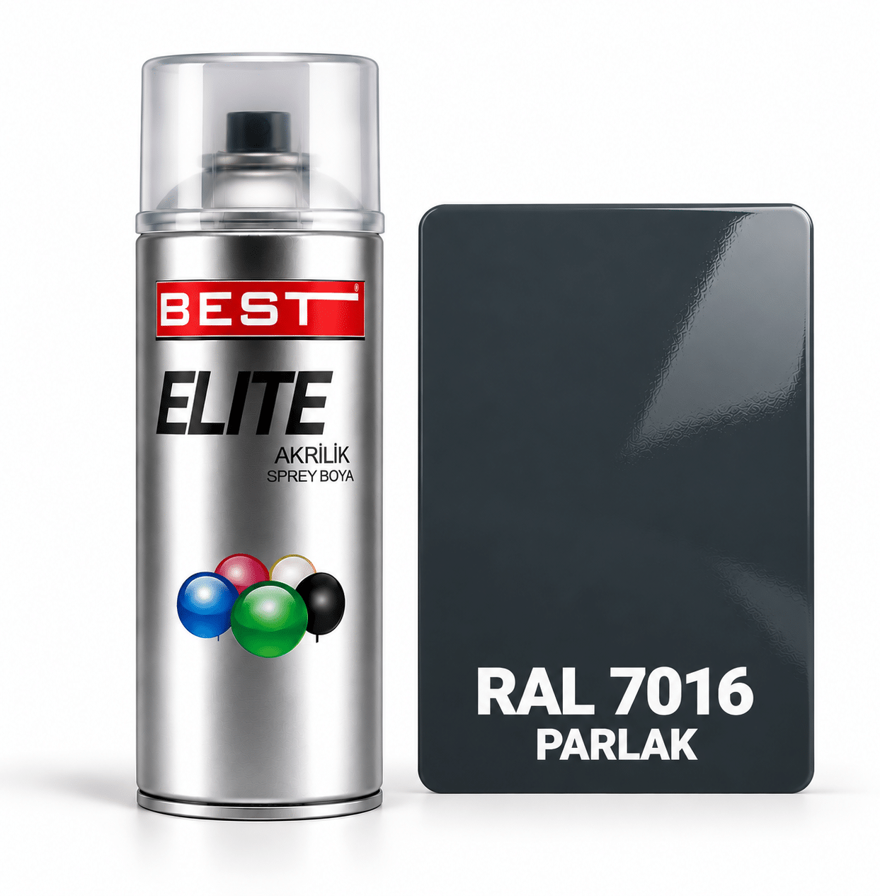 7016parlak Best Elite Ral 7016 Parlak Antrasit Gri Sprey Boya - Görsel 1