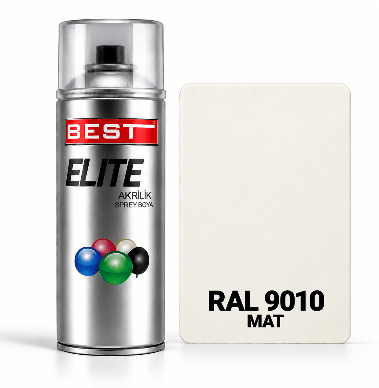 9010mat Best Elite Ral 9010 Mat Beyaz Sprey Boya - Görsel 1