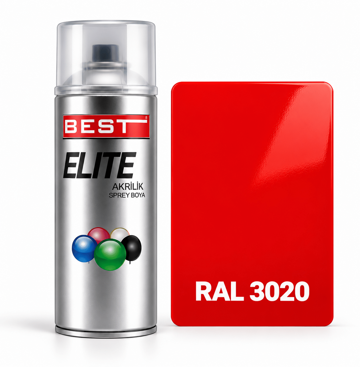 ral3020 Best Elite Ral 3020 Kan Kırmızı Sprey Boya - Görsel 1